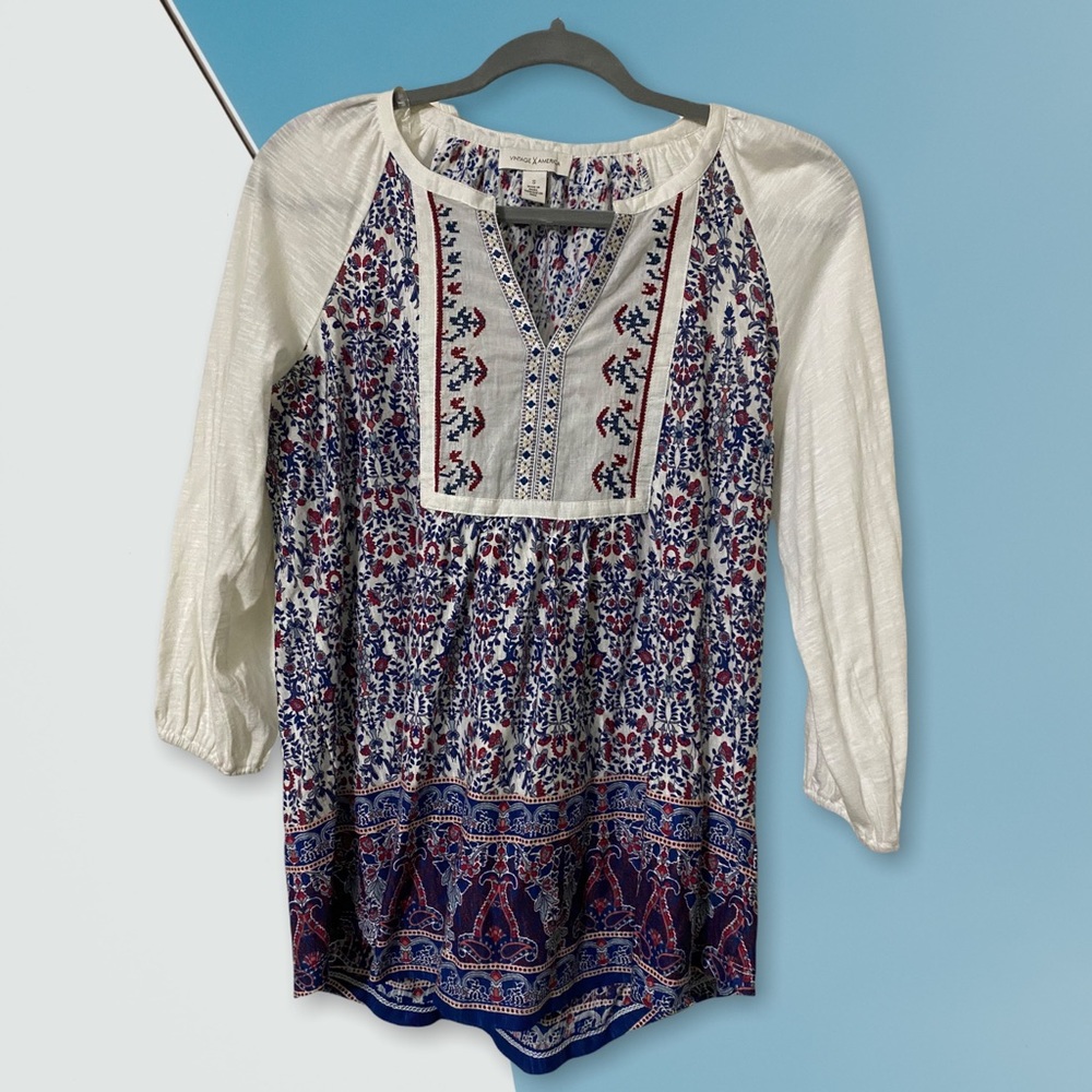 Boho long sleeve blouse